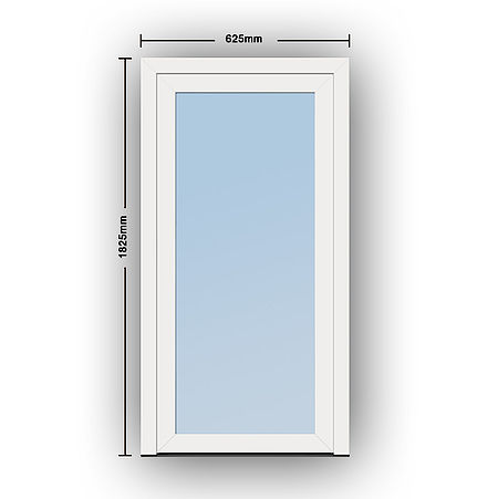 Weiße Balkontüre in den Maßen 625x1825mm