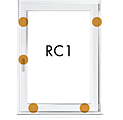 Abbild des Fensters mit RC1 Beschlägen