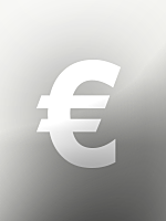 Weißes Eurozeichen auf einem grauen Hintergrund