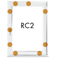 Darstellung der Schließbleche bei einem RC2-Fenster