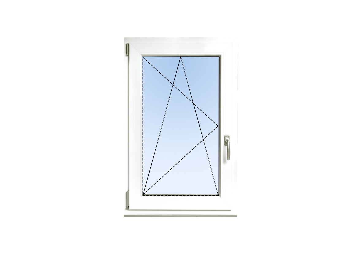Einteiliges Fenster in weiß