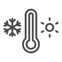Icon Temperaturmesser, Schnee und Sonne 
